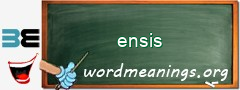 WordMeaning blackboard for ensis